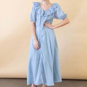 $350 The Great. The Sunrise Dress in Cornflower Blue - Size 3